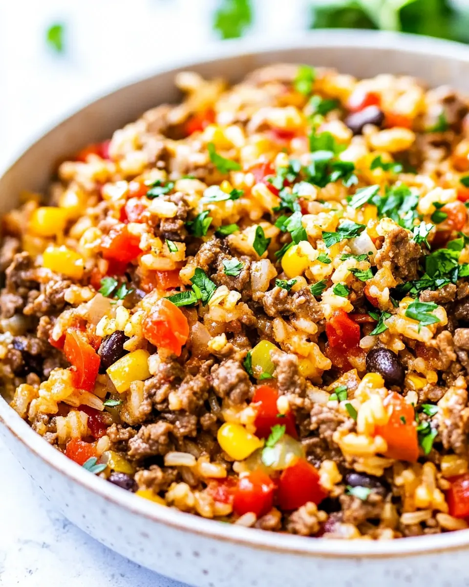 Quick 15-Minute Cowboy Beef and Rice Skillet image