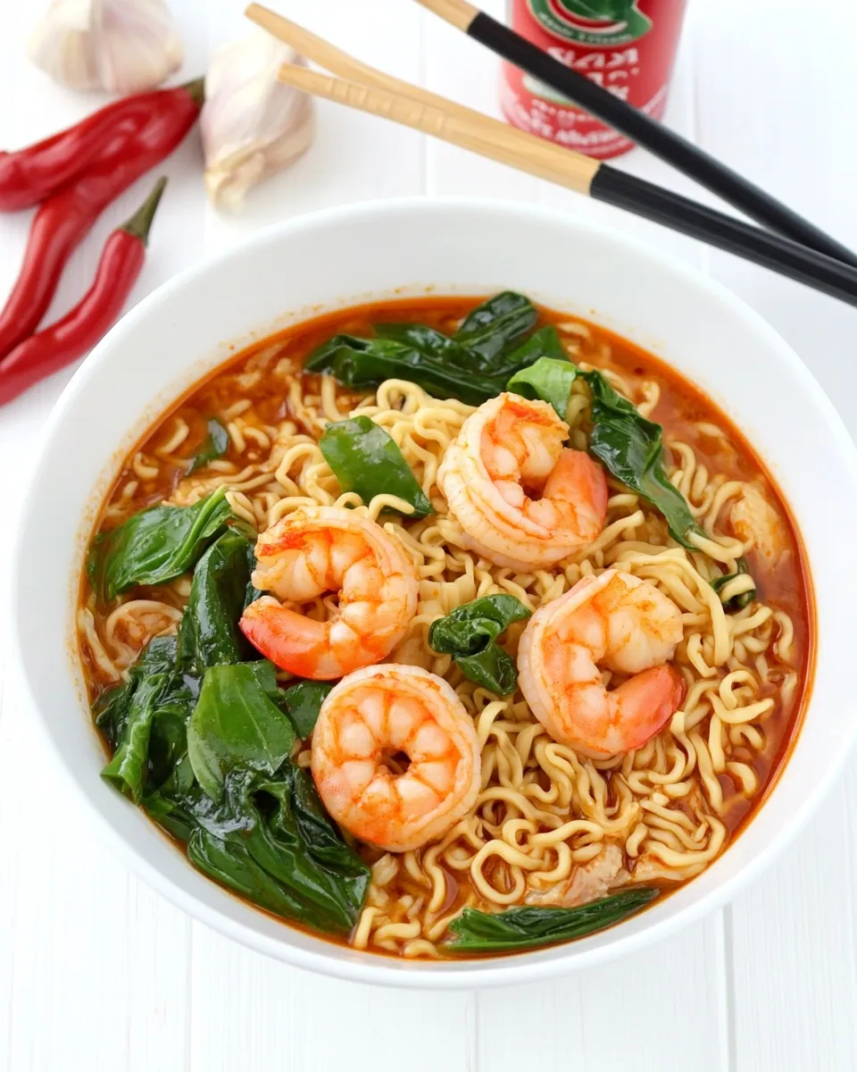 Easy 20-Minute Sriracha Shrimp Ramen photo