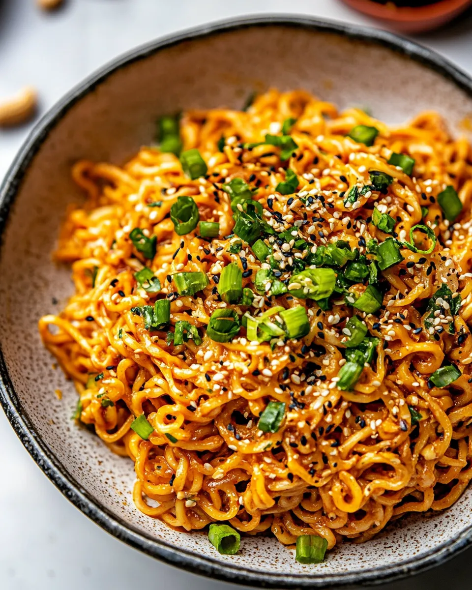 Simple 20 Minute Garlic Oil Schezwan Peanut Noodles. picture