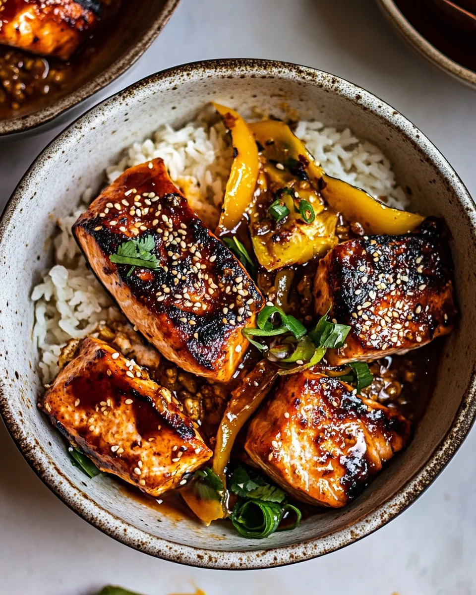 Best 30 Minute Chili Honey Garlic Salmon Bowls. picture
