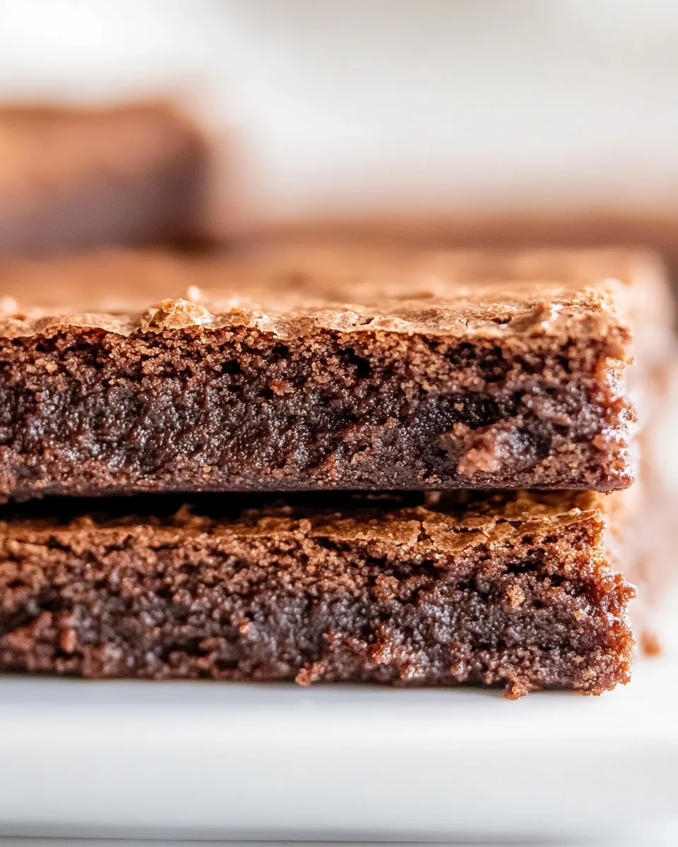 Quick 3 Ingredient Brownies shot