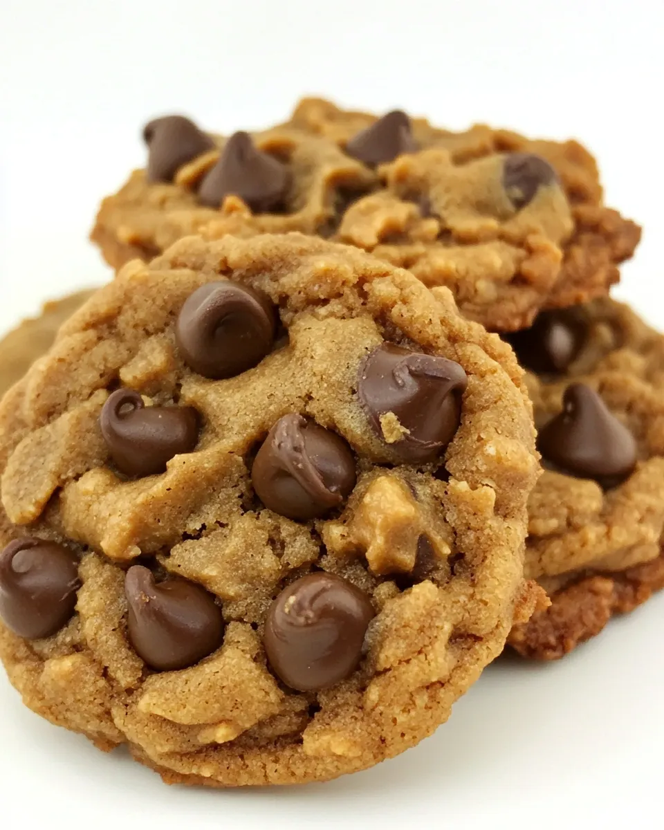 Classic 5-Ingredient Peanut Butter Chocolate Chip Cookies image