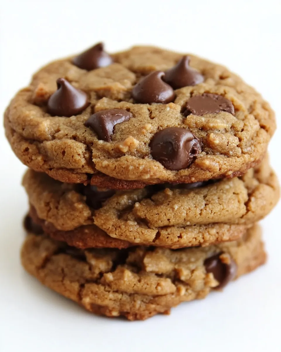 Easy 5-Ingredient Peanut Butter Chocolate Chip Cookies recipe photo