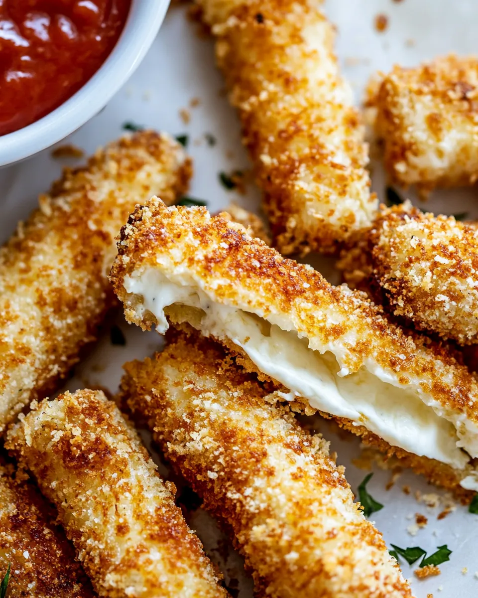 Quick 5-Minute Baked Mozzarella Sticks image