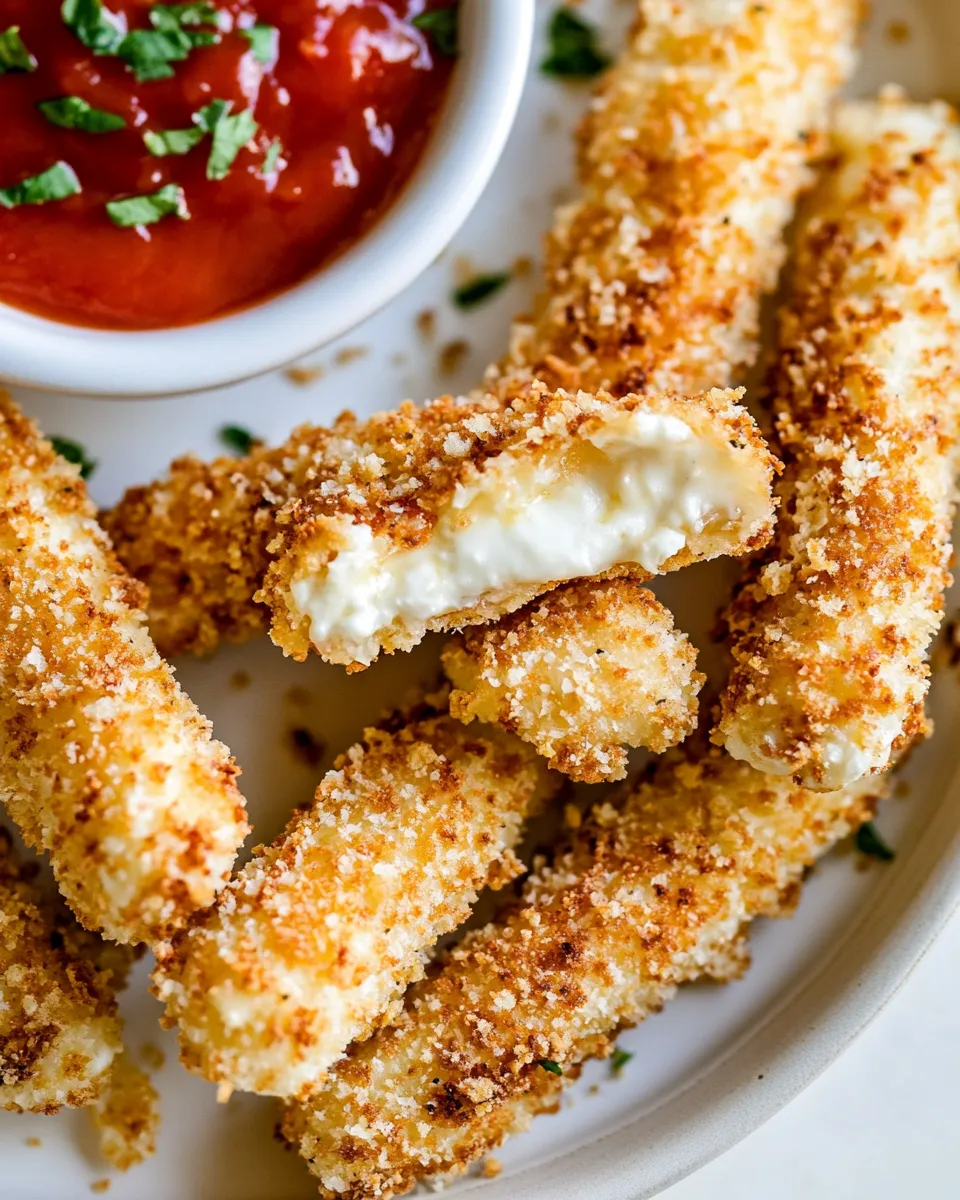 Homemade 5-Minute Baked Mozzarella Sticks recipe photo