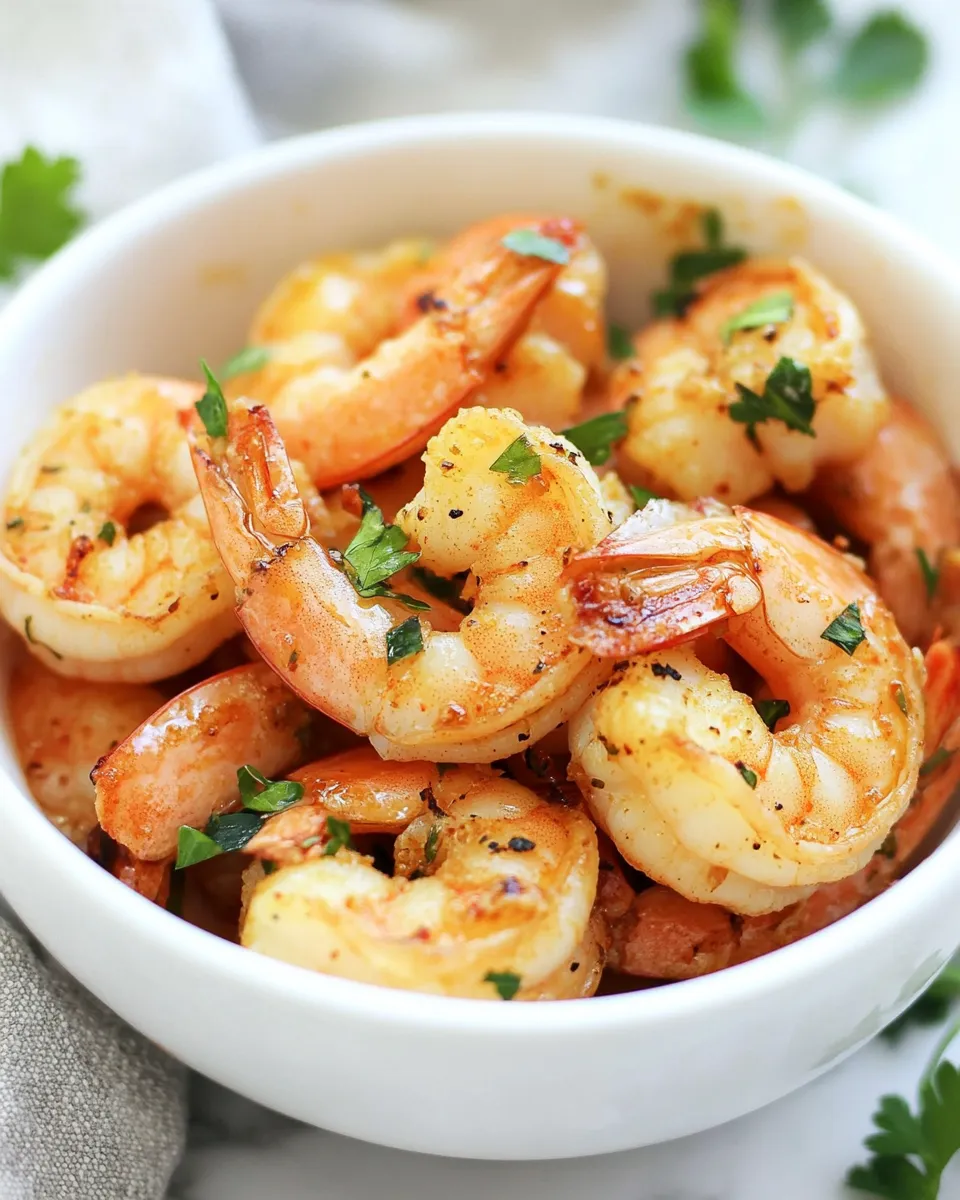 Quick Air Fryer Honey Garlic Shrimp shot