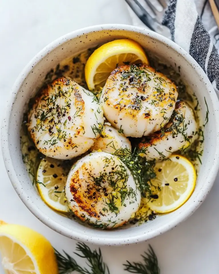 Easy Air Fryer Lemon Dill Scallops photo