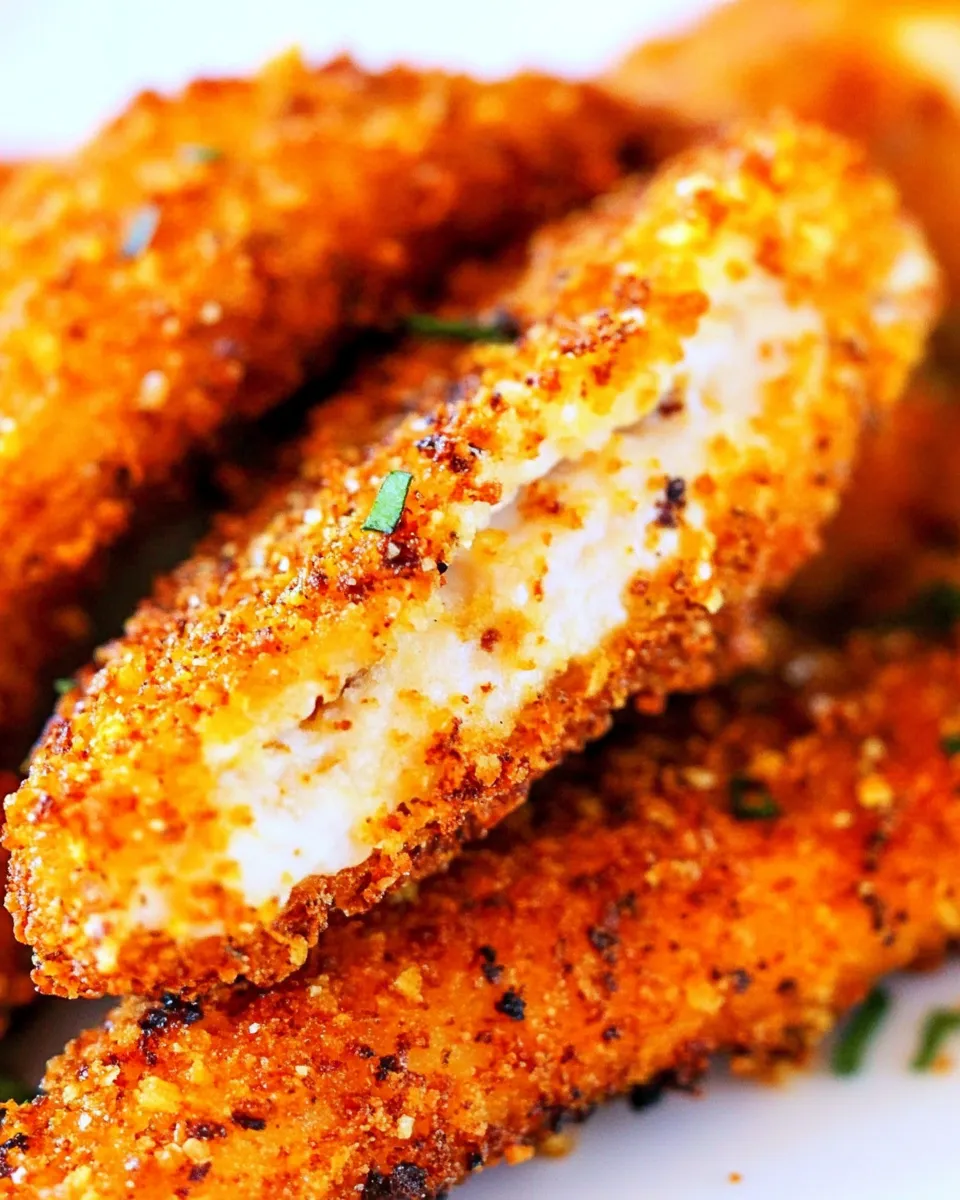 Delicious Air Fryer Potato Chip Chicken Tenders shot