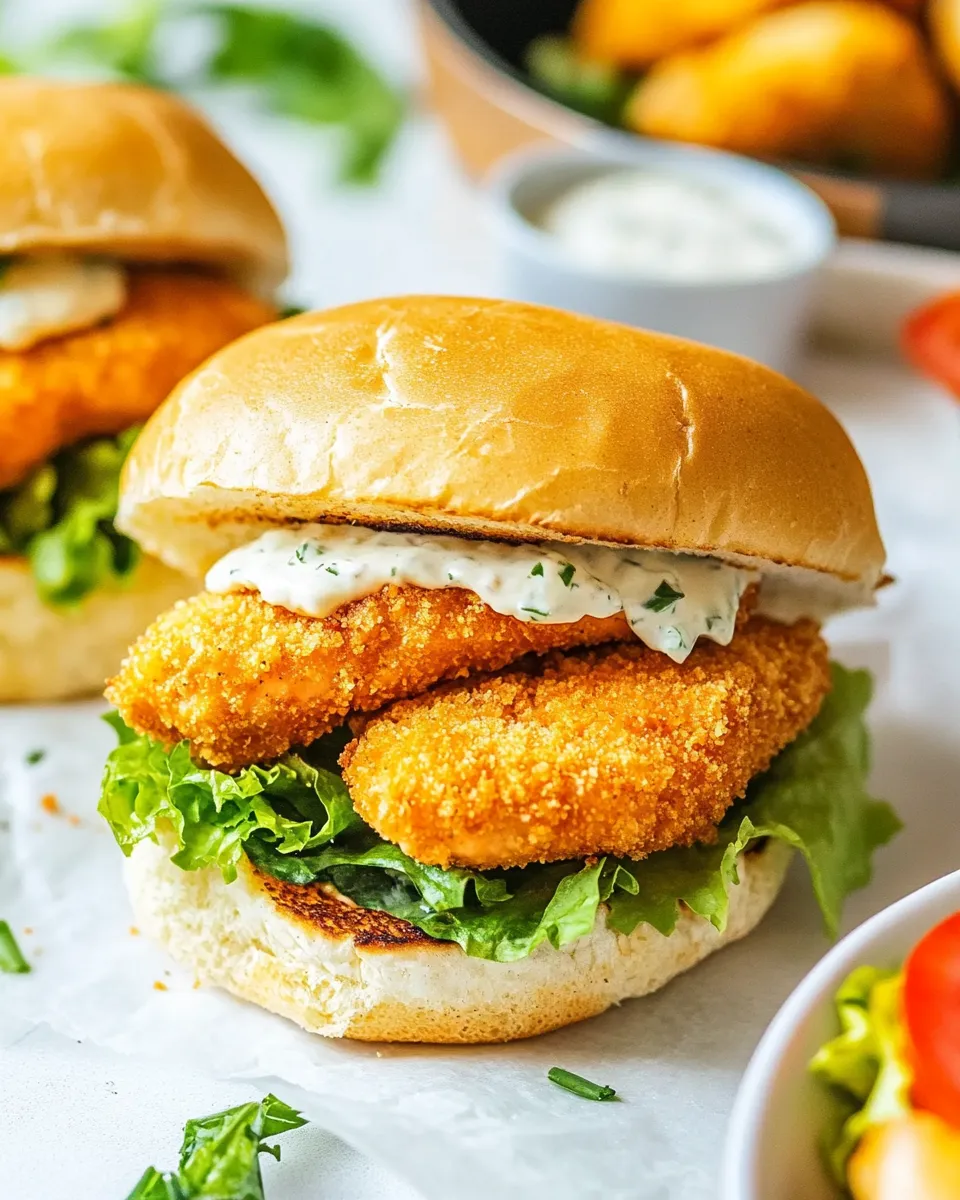 Easy Air Fryer Salmon Fish Sandwich recipe photo