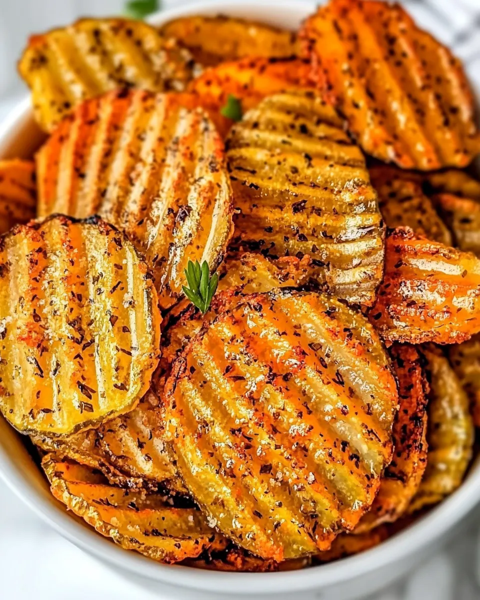 Delicious Air Fryer Spicy Dill Pickle Chips image