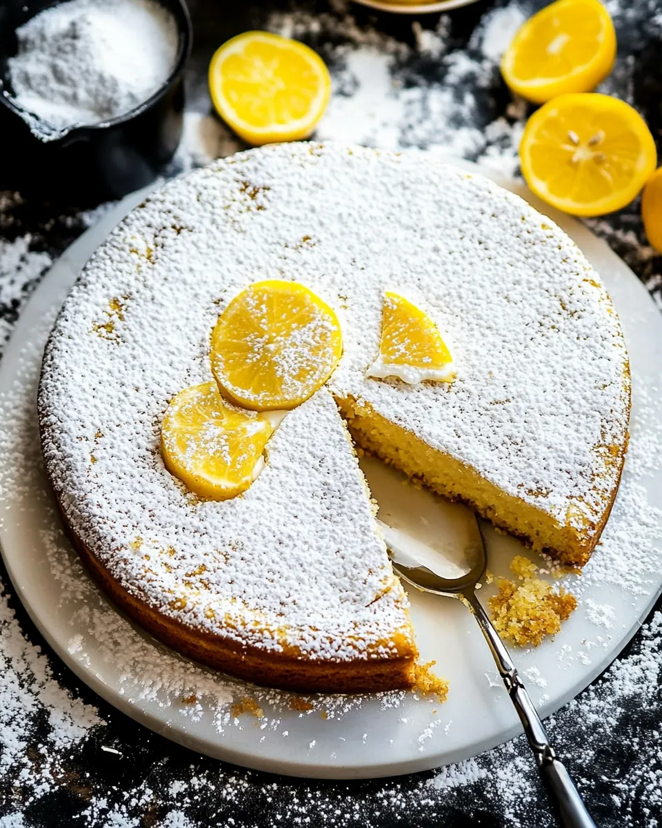 Easy Almond Cake Recipe shot