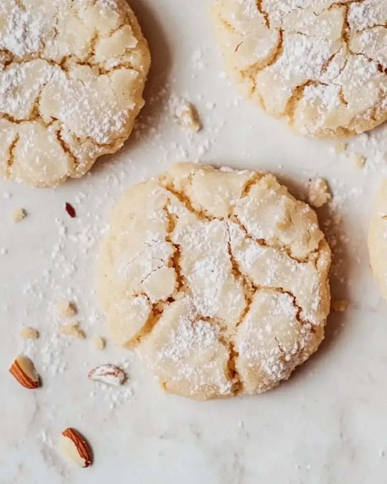 Homemade Almond Crinkle Cookies photo