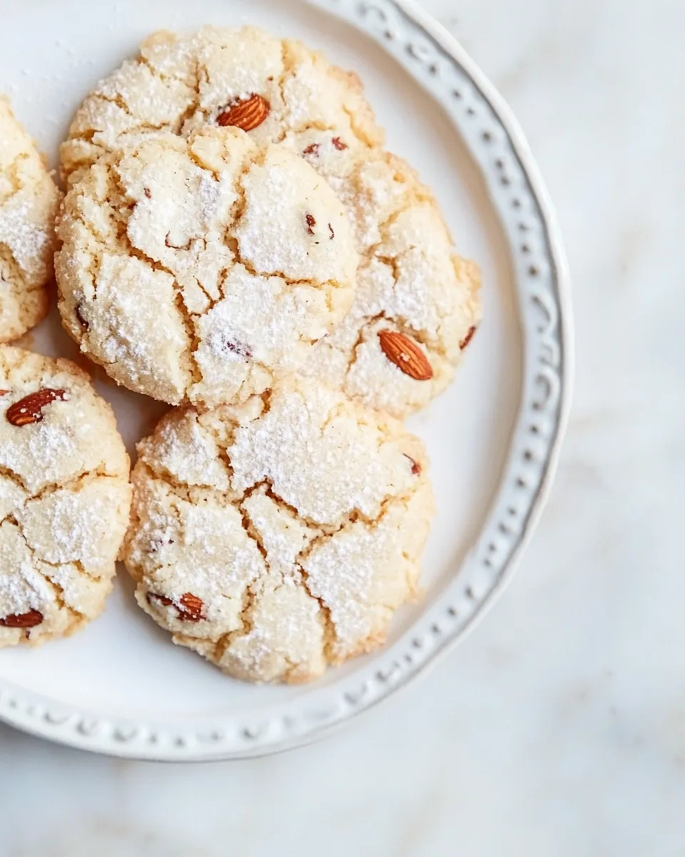 Easy Almond Crinkle Cookies recipe photo