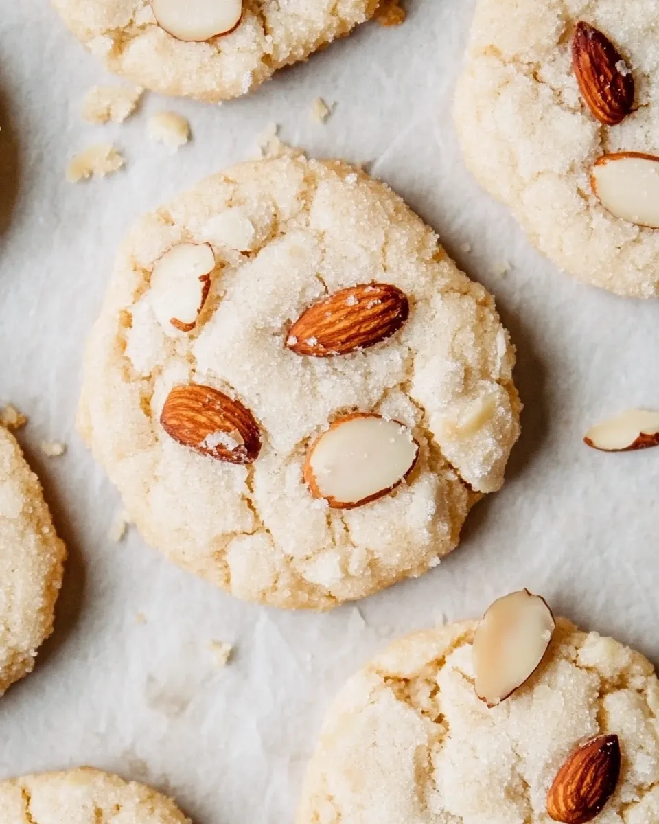 Delicious Almond Crinkle Cookies shot