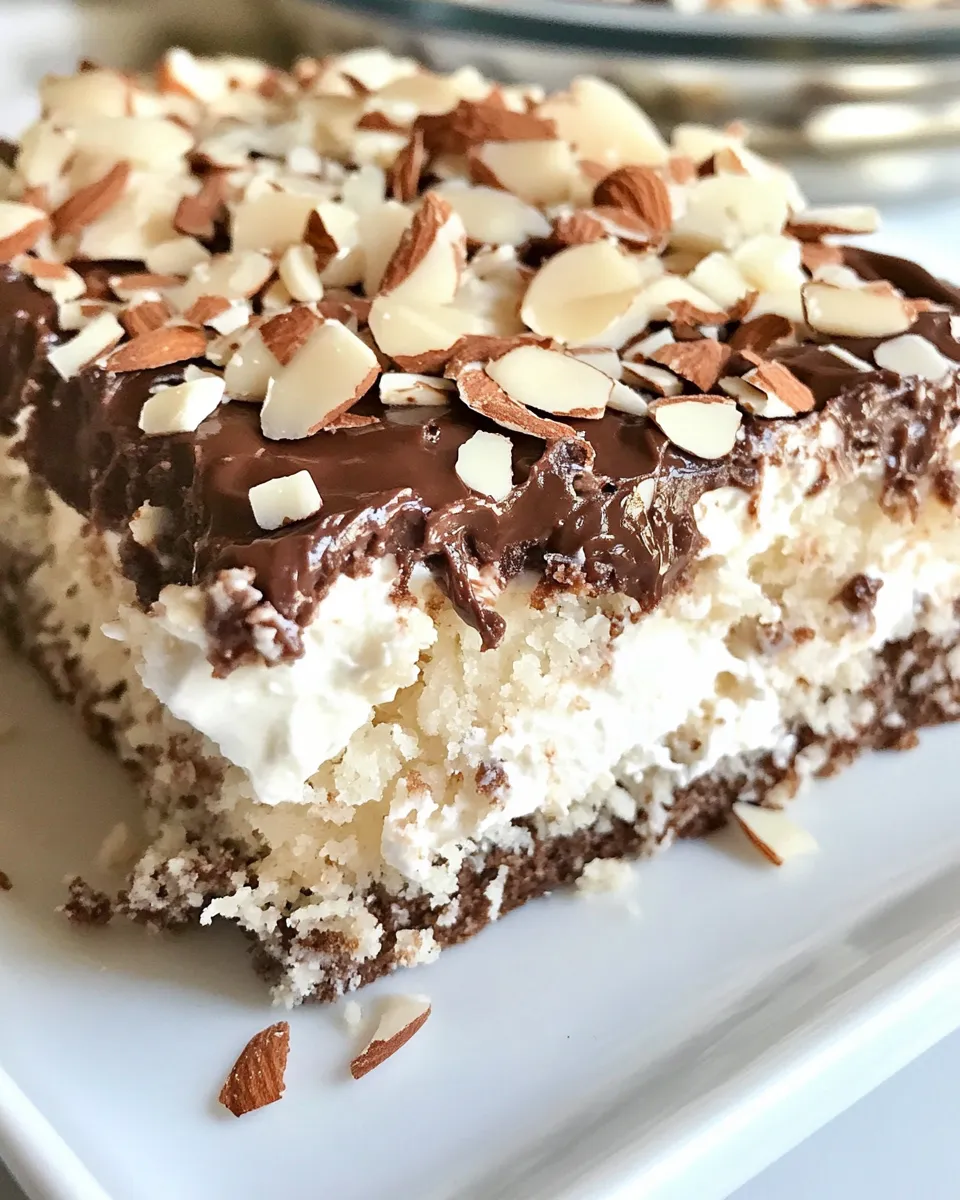 Homemade Almond Joy Poke Cake photo