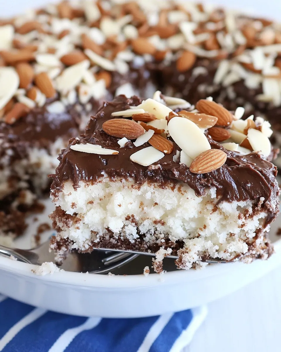 Classic Almond Joy Poke Cake image