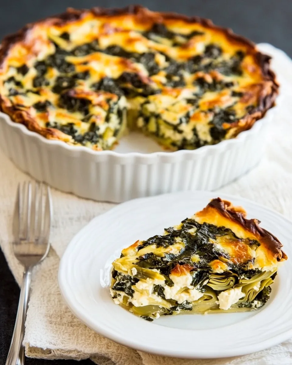 Homemade Artichoke, Kale, and Ricotta Pie photo