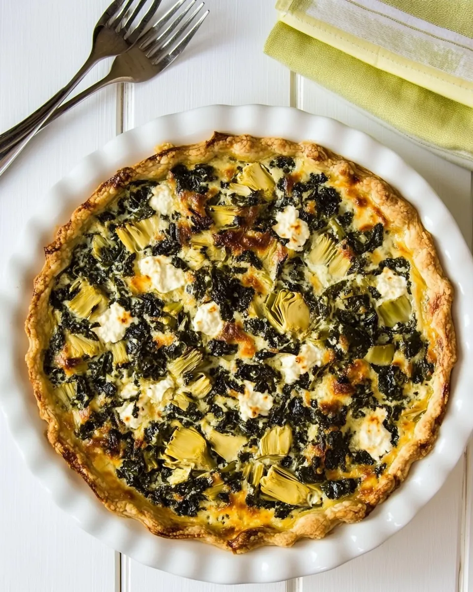 Delicious Artichoke, Kale, and Ricotta Pie image