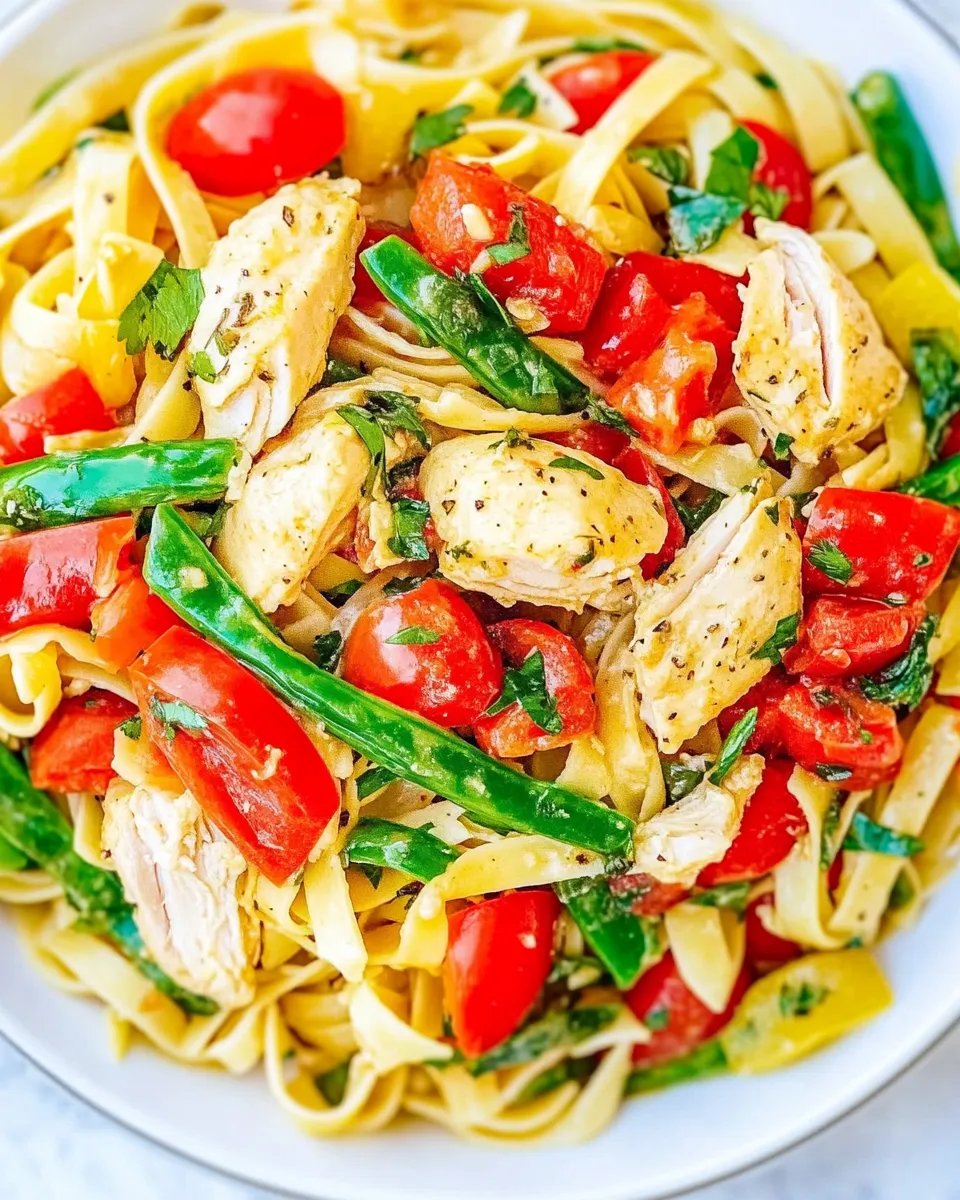 Easy Asiago Chicken and Pasta recipe photo