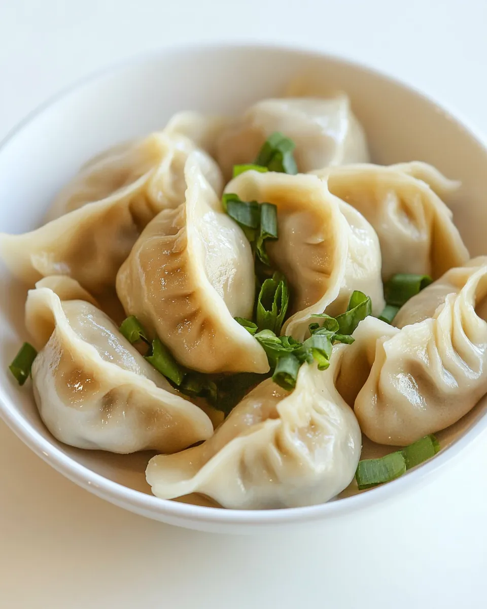 Classic Asian Chicken Dumplings with Soy Dipping Sauce image