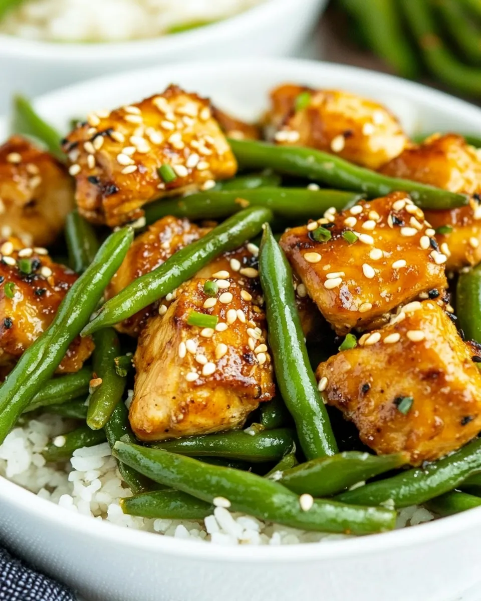 Homemade Asian Chicken and Green Beans photo