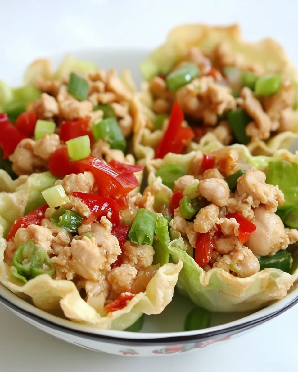 Homemade Asian Ground Chicken Cups photo