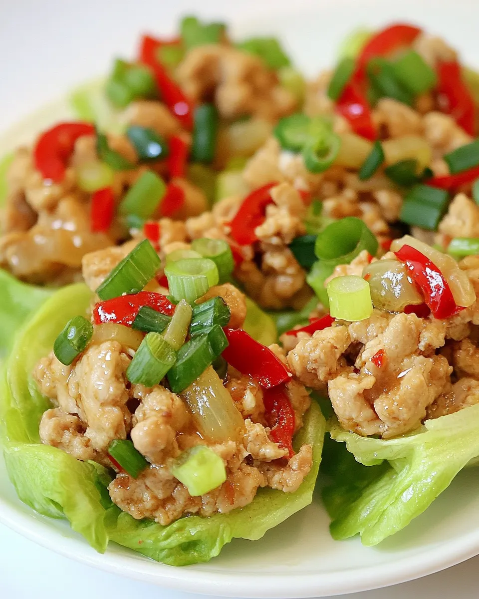 Tasty Asian Ground Chicken Cups dish photo