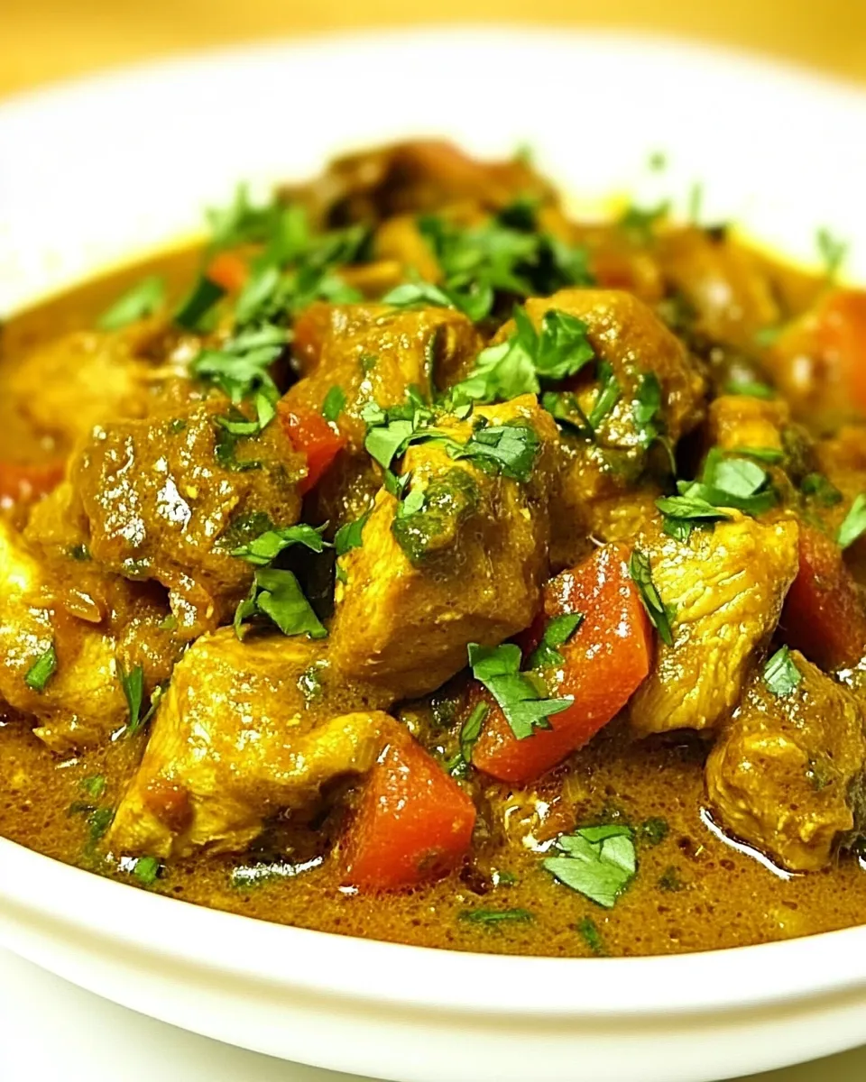 Delicious Authentic Chicken Curry shot