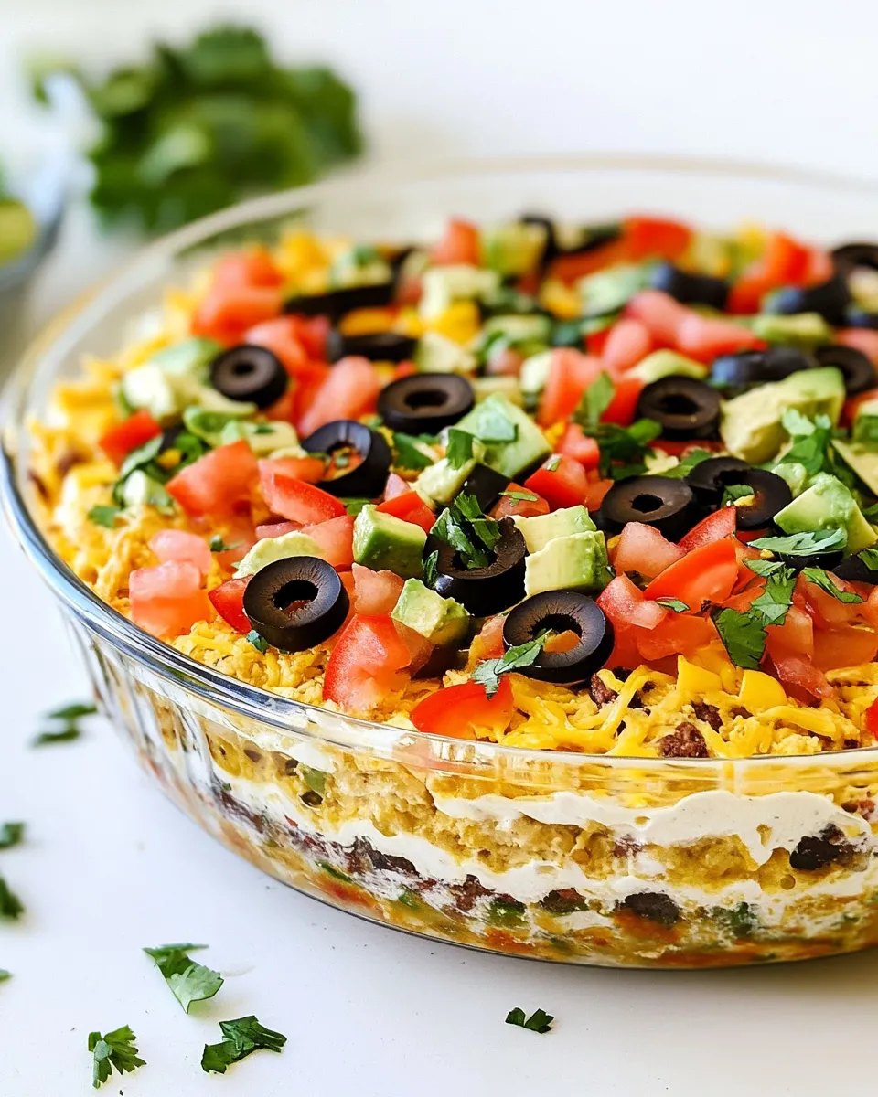 Delicious Awesome 7 Layer Dip shot
