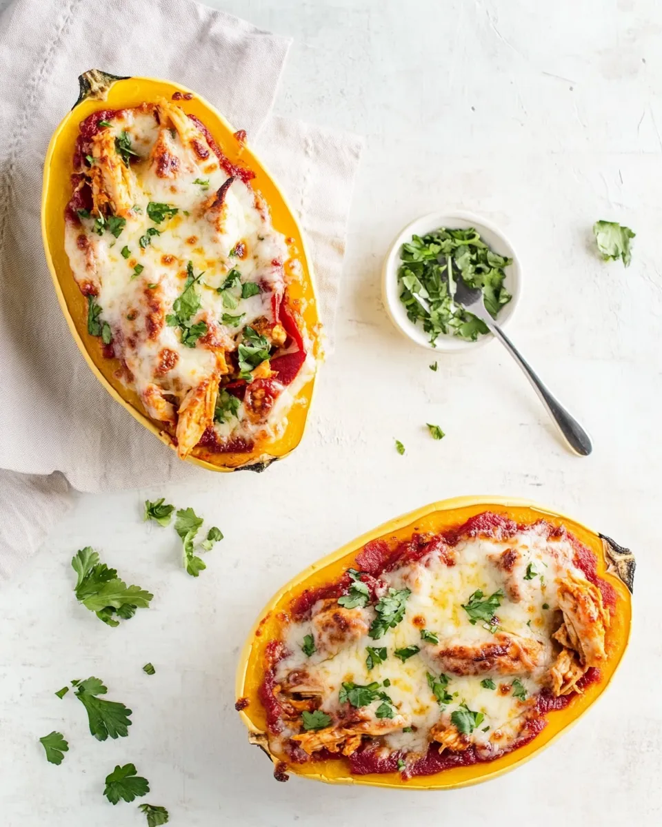 Classic BBQ Chicken Pizza Spaghetti Squash Boats image