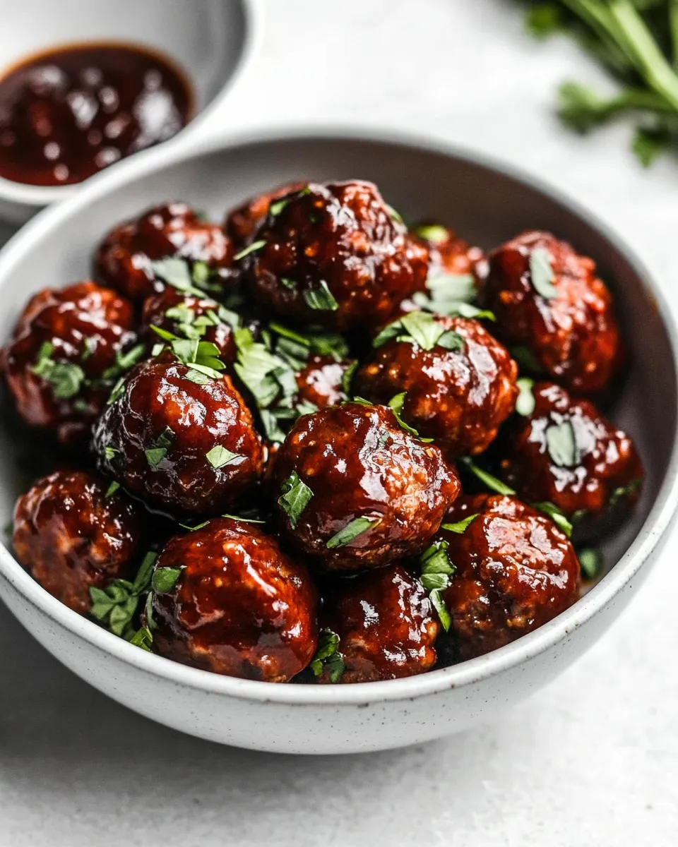 Delicious BBQ Meatballs shot