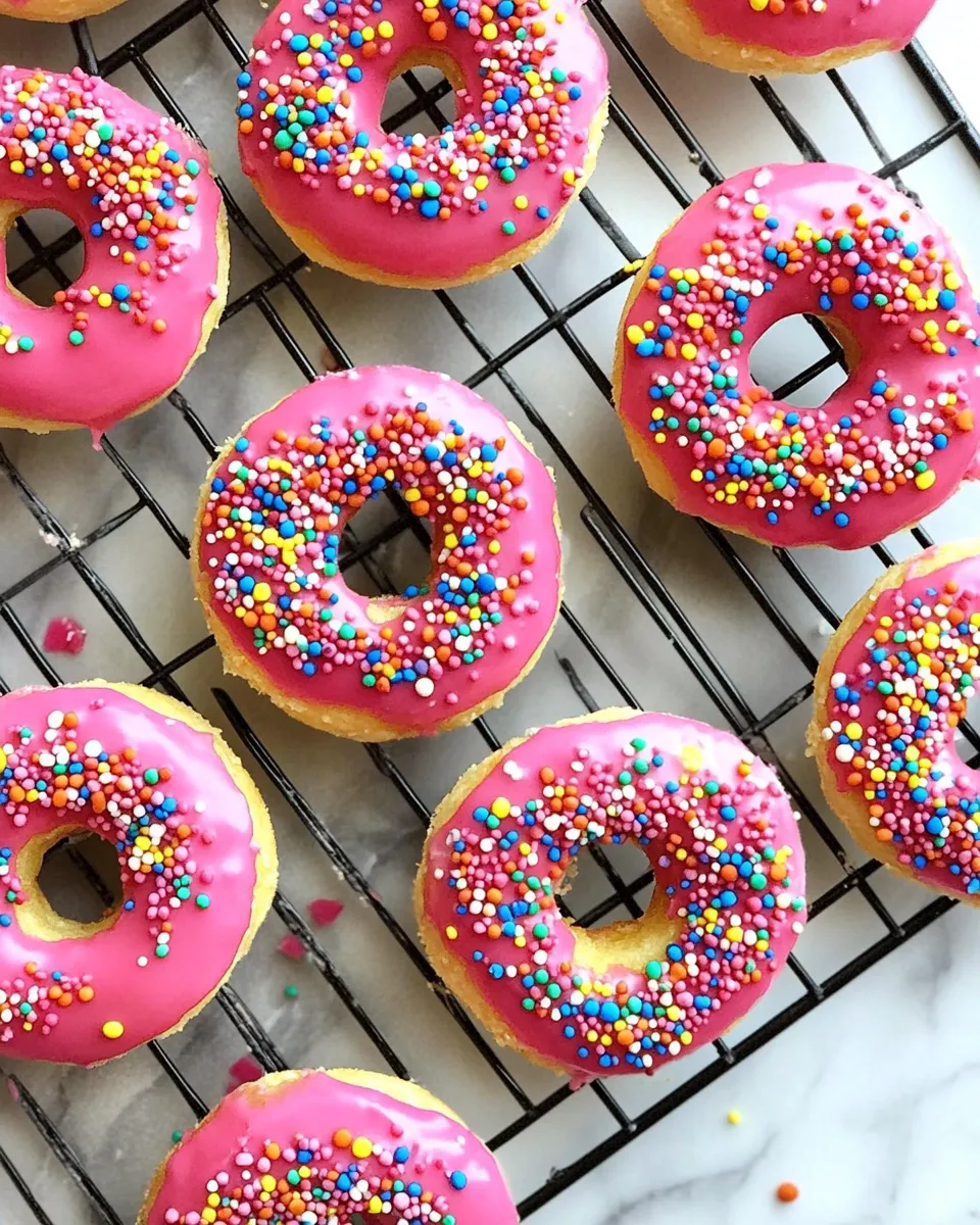 Delicious Baked Birthday Cake Doughnuts shot