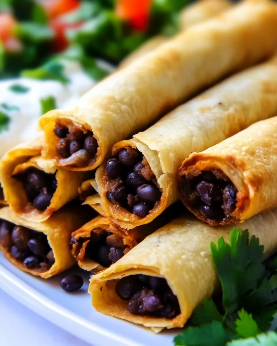 Homemade Baked Black Bean Taquitos photo