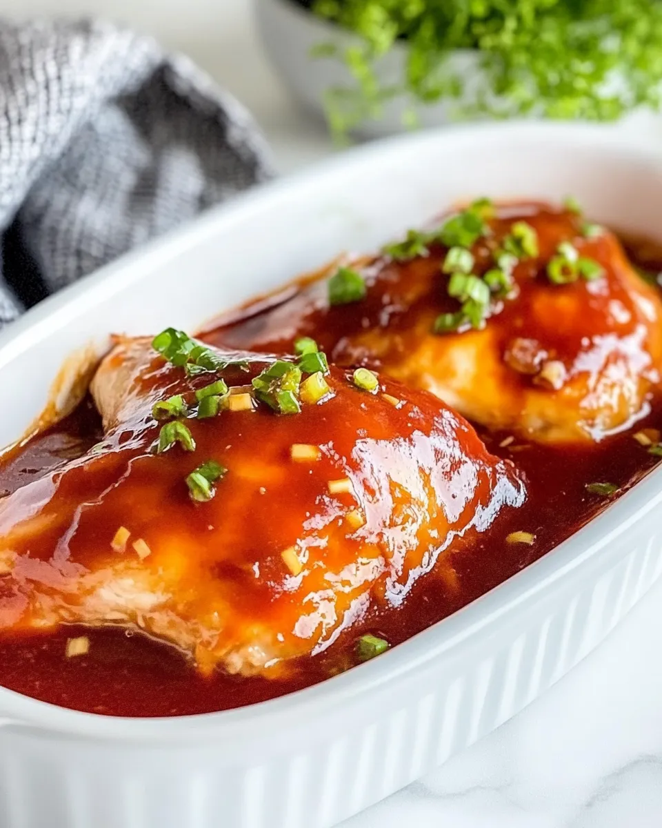 Delicious Baked Catalina Chicken shot