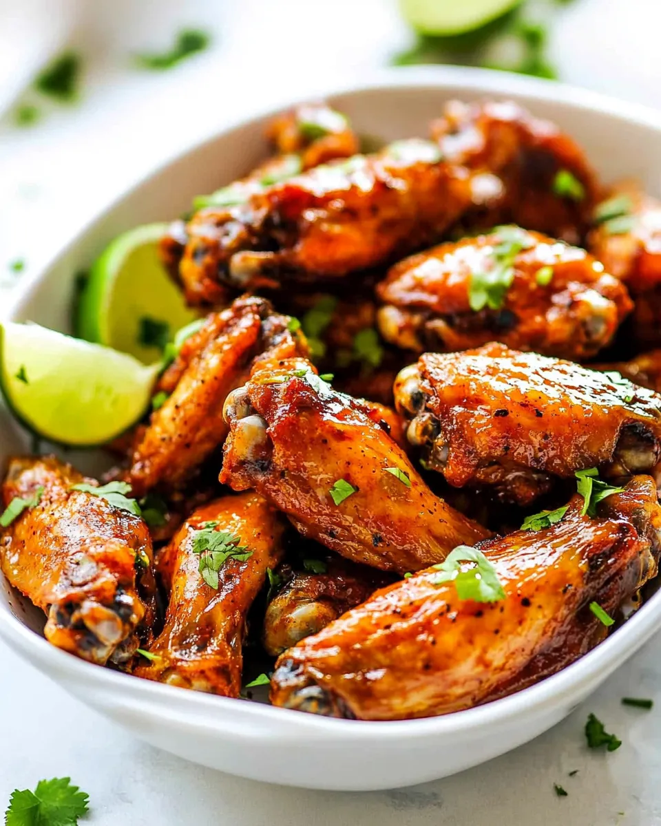 Easy Baked Chipotle Honey Lime Hot Wings photo