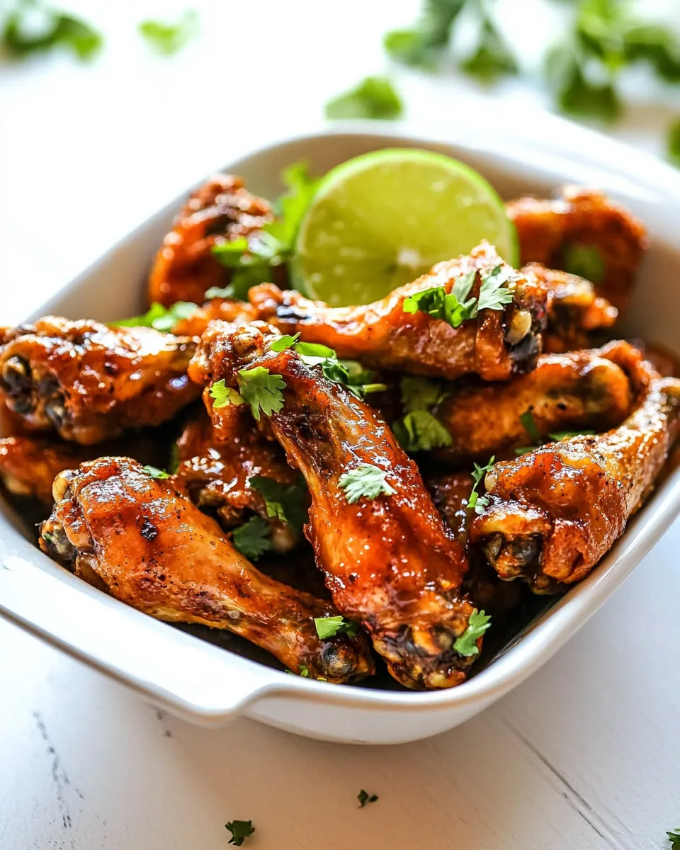 Delicious Baked Chipotle Honey Lime Hot Wings image
