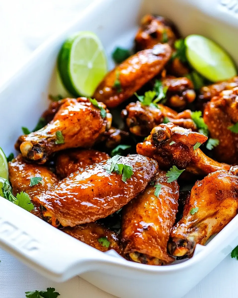 Homemade Baked Chipotle Honey Lime Hot Wings recipe photo