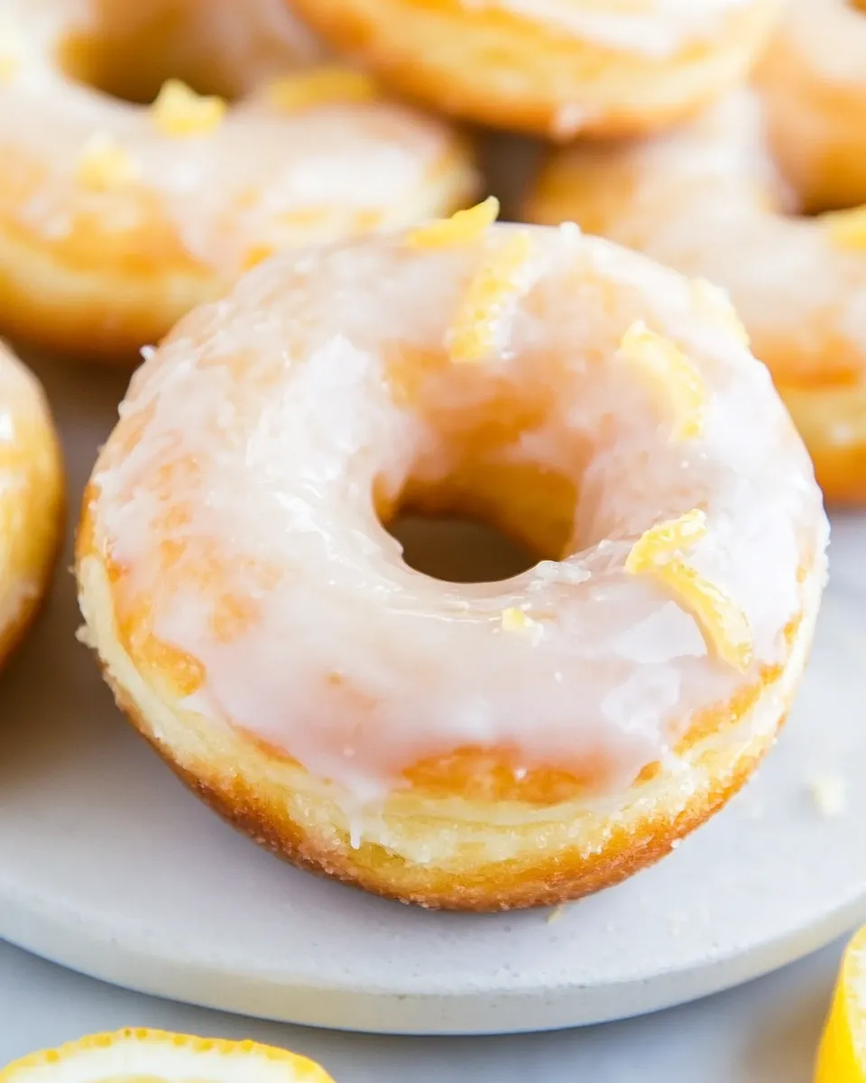 Easy Baked Lemon Donuts with Lemon Glaze recipe photo