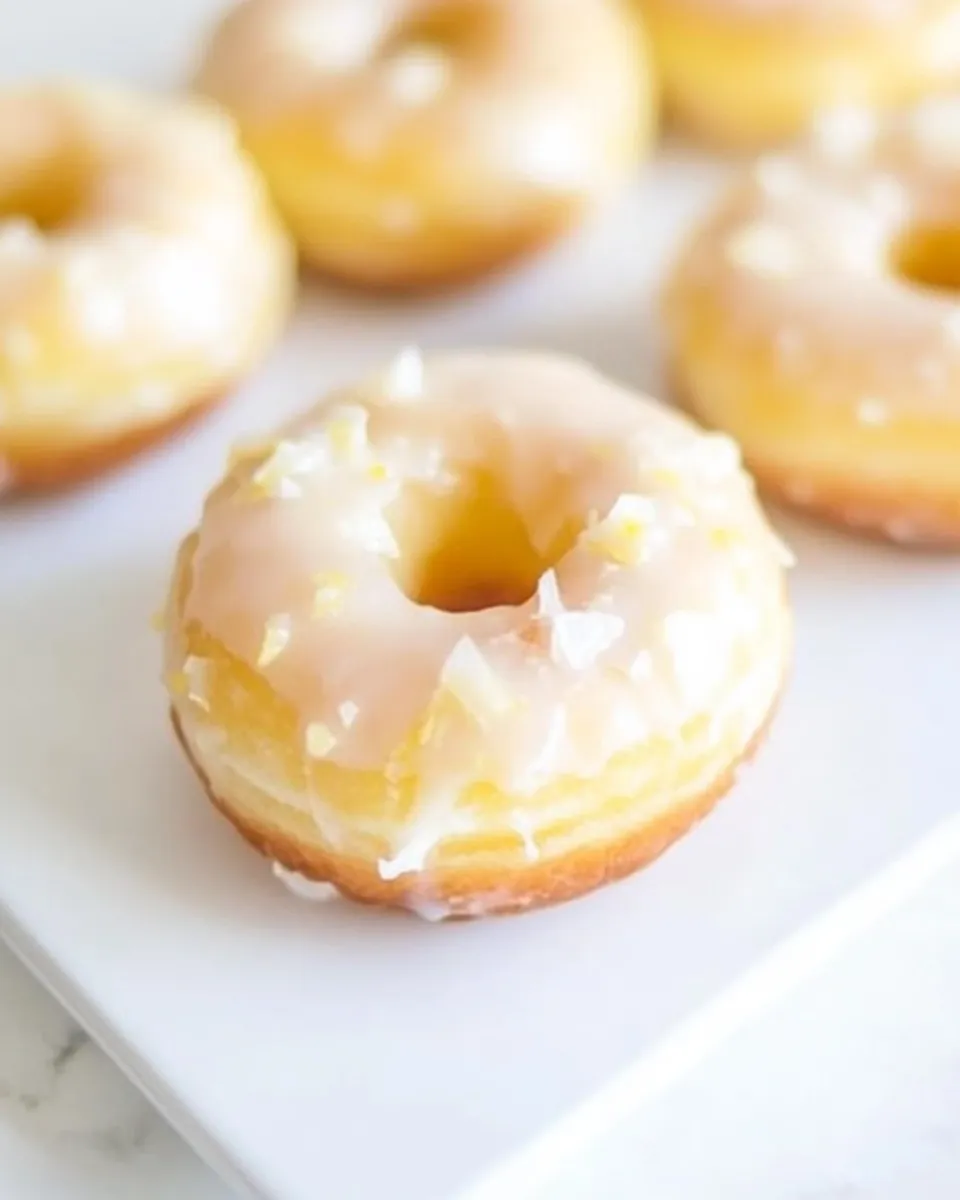 Tasty Baked Lemon Donuts with Lemon Glaze shot