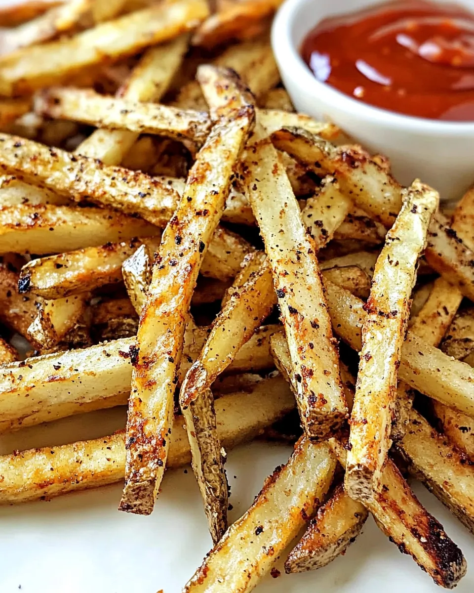 Delicious Baked Mexican French Fries with Salsa Ketchup shot
