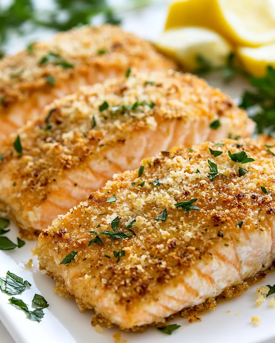 Classic Baked Parmesan Crusted Salmon image