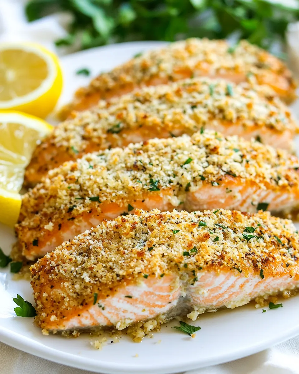Easy Baked Parmesan Crusted Salmon recipe photo