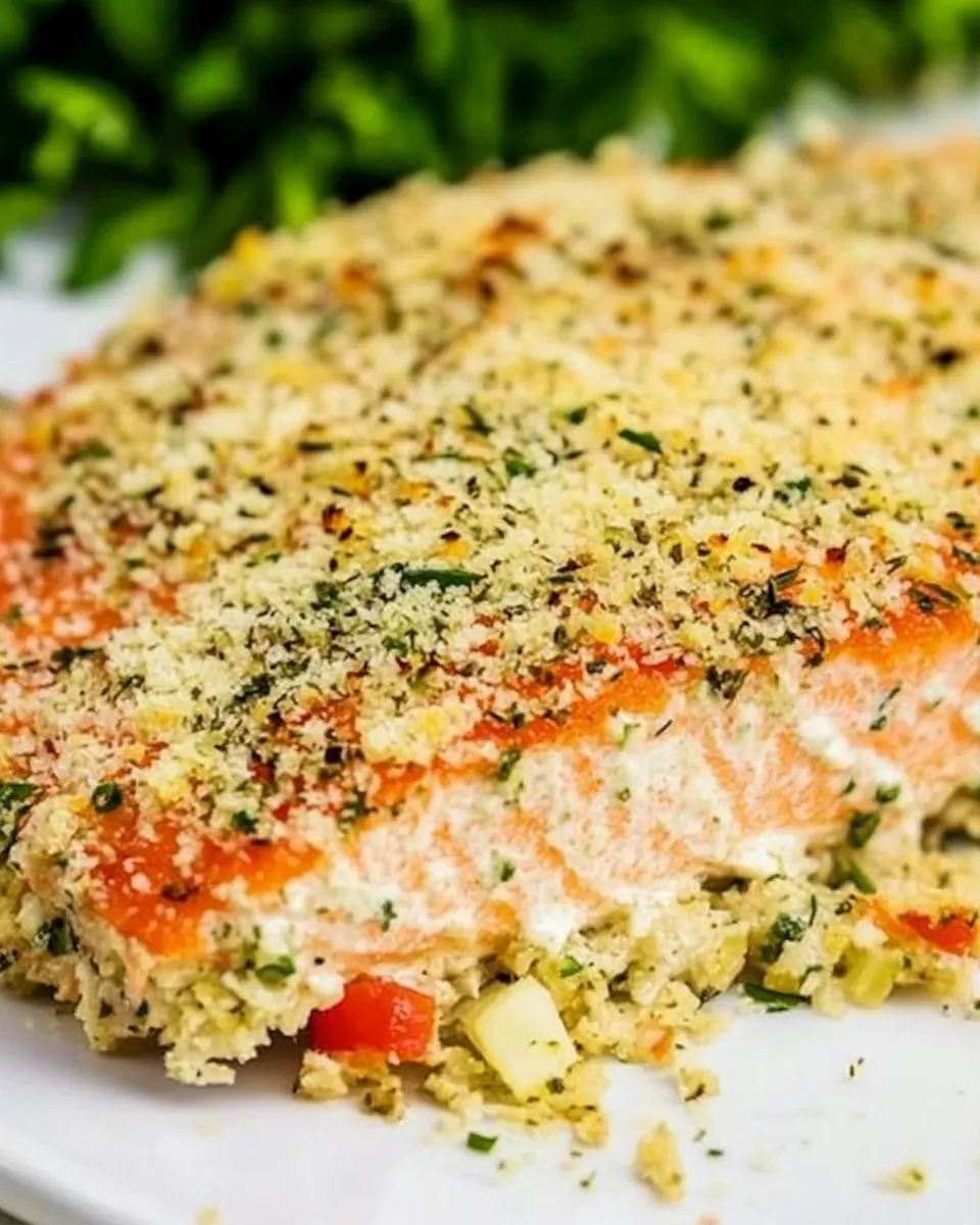 Easy Baked Salmon with Parmesan Herb Crust recipe photo