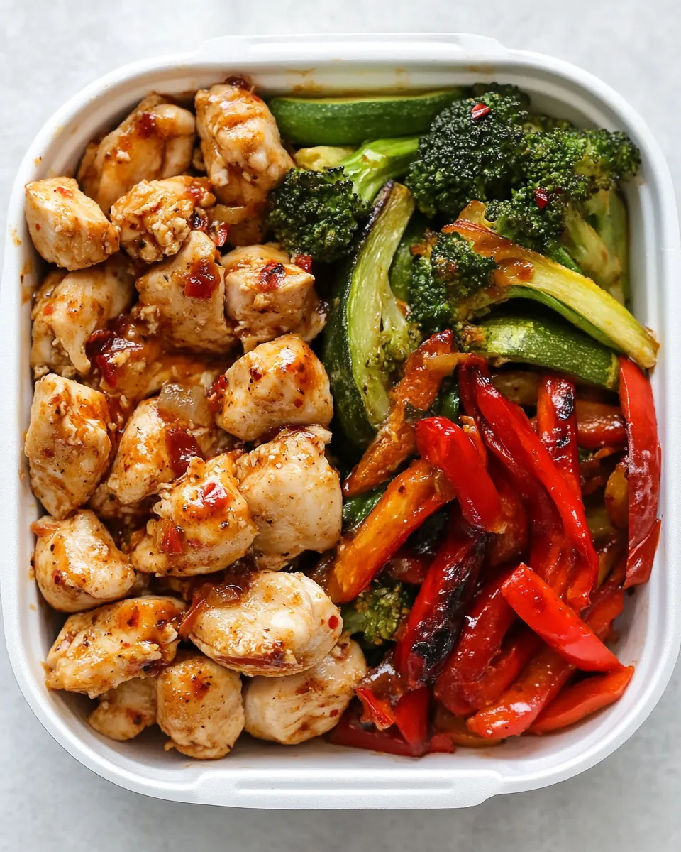 Homemade Baked Sweet Chili Chicken & Veggies photo