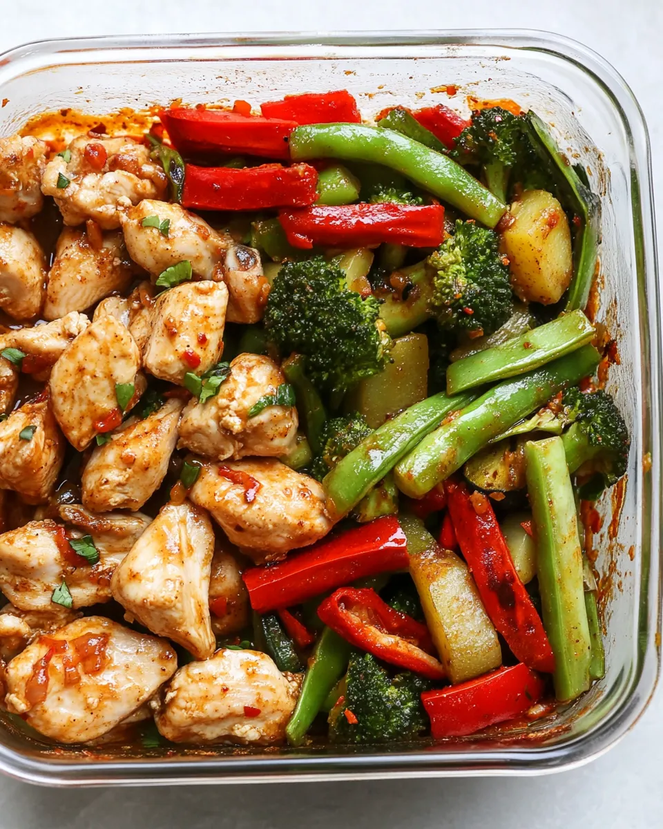 Delicious Baked Sweet Chili Chicken & Veggies shot