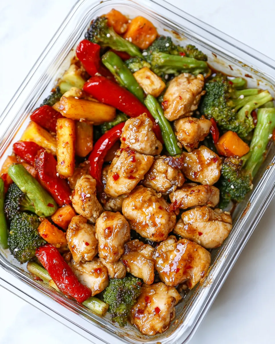 Quick Baked Sweet Chili Chicken & Veggies recipe photo