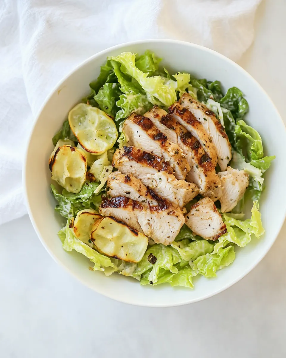 Easy Balsamic Baked Chicken Caesar Salad recipe photo