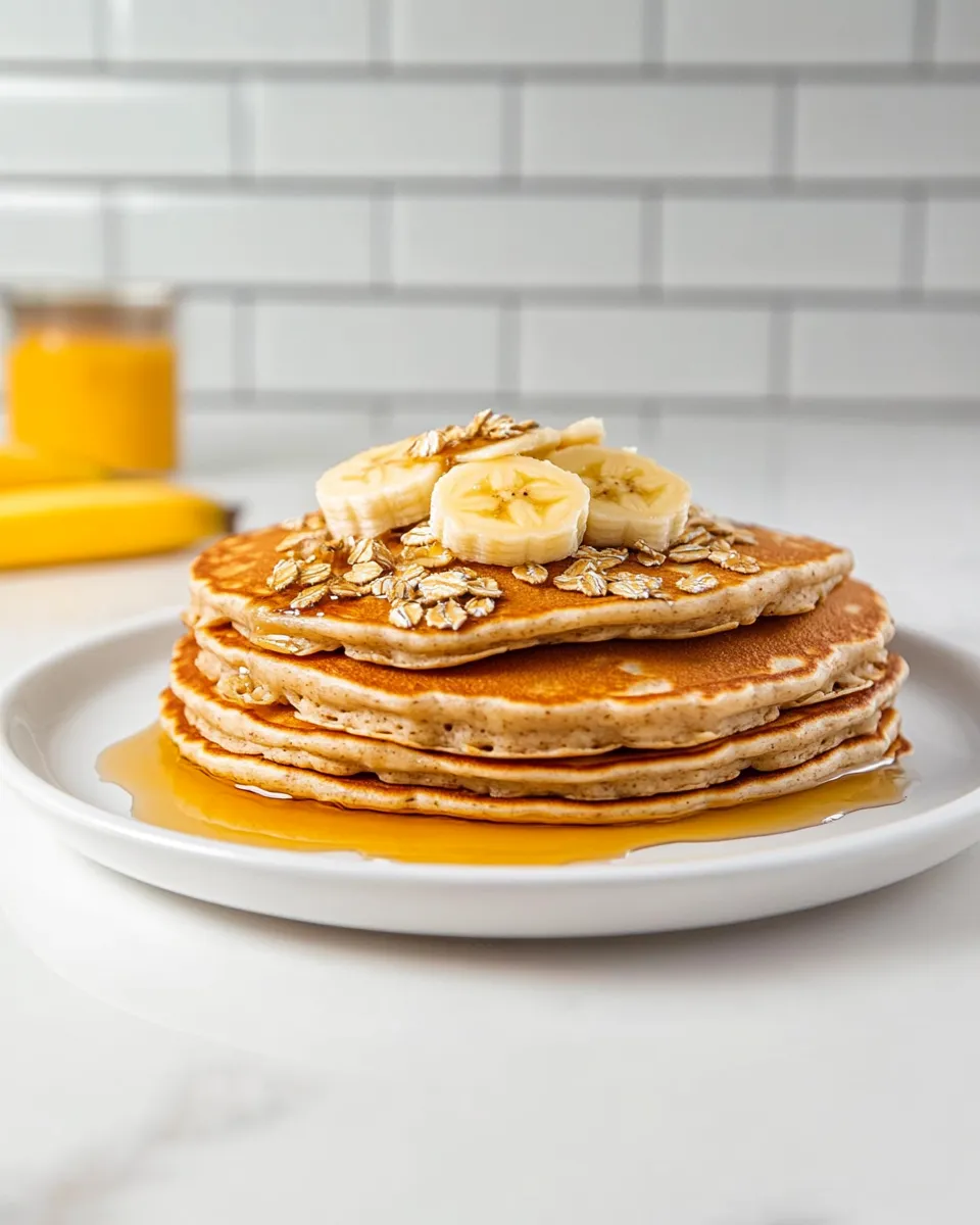 Delicious Banana-Oatmeal Pancakes recipe photo