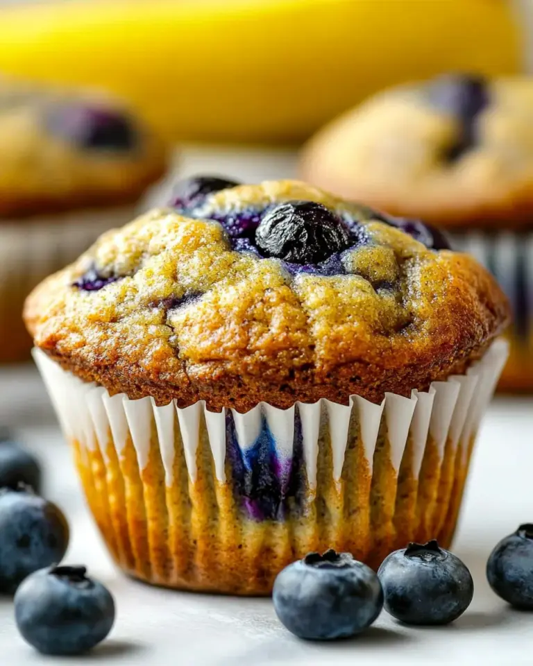 Homemade Banana Blueberry Muffins photo