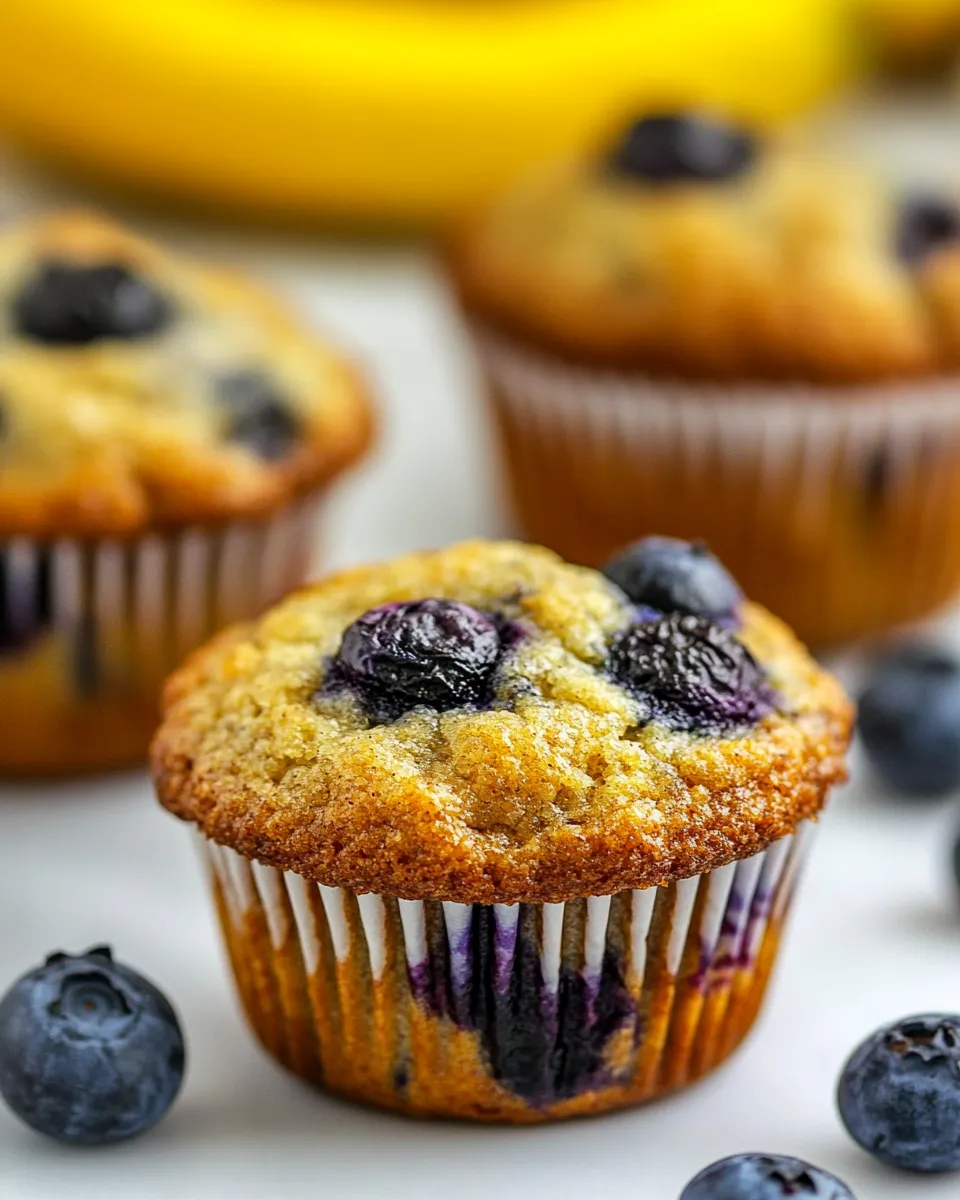 Classic Banana Blueberry Muffins image